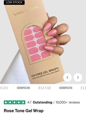 New Sassy Saints UV-Free Gel Wraps, Rose Tone